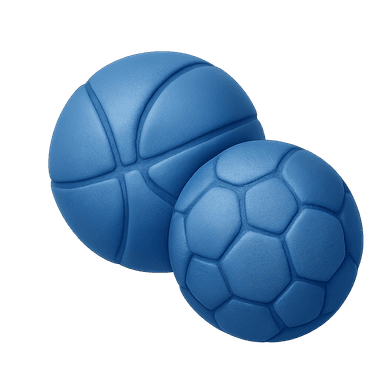 Basketball and soccer illustration