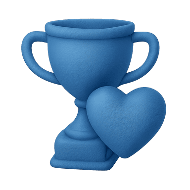 Trophy with heart illustration